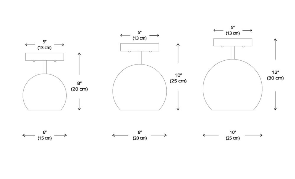 Semi-Flush Mount Ceiling Fixture . - Image 3