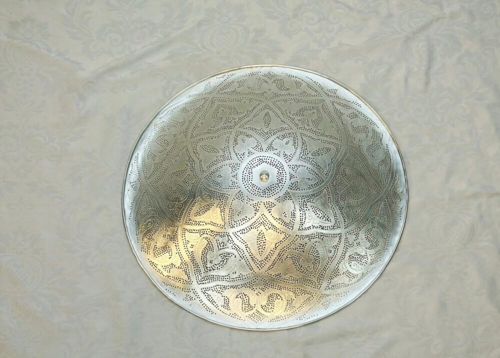 Handcrafted  Moroccan Ceiling Lights, Flush Mount Gold Color Sun Rise 24” diameter