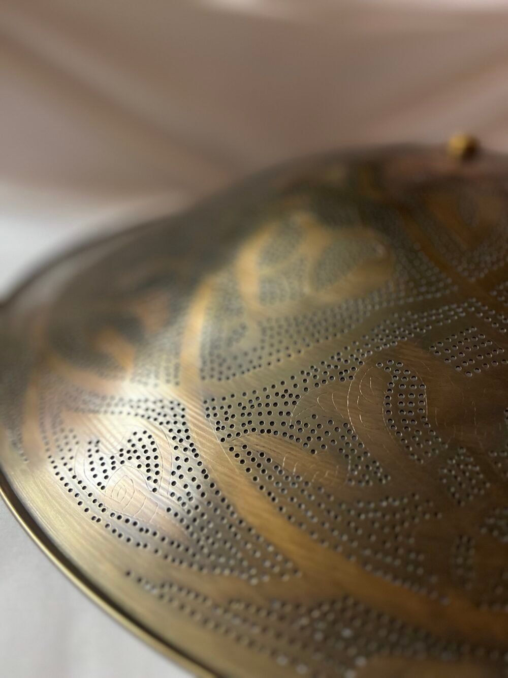 Handcrafted  Moroccan Ceiling Lights, Flush Mount Gold Color Sun Rise 24” diameter - Image 5