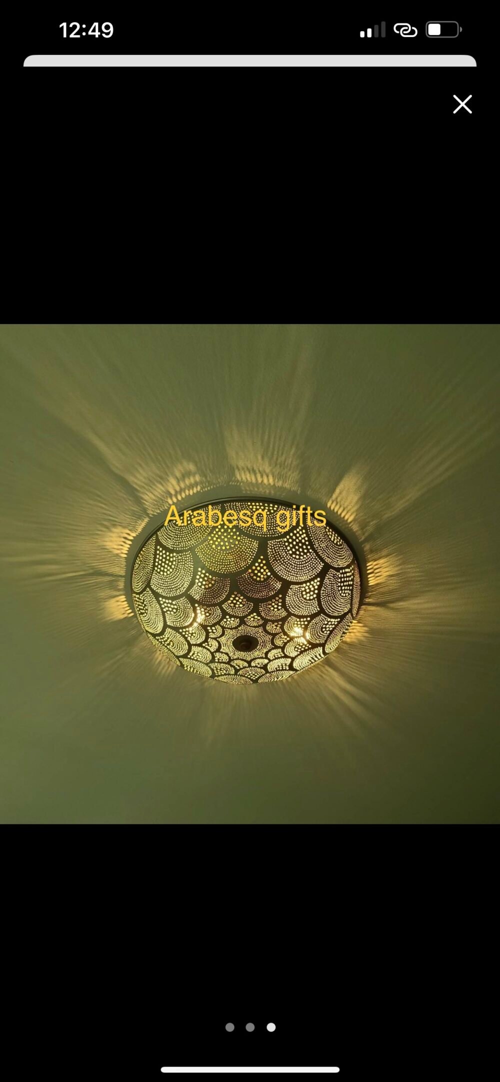 41cm Ceiling Lights, Flush Mount Brass - Image 6