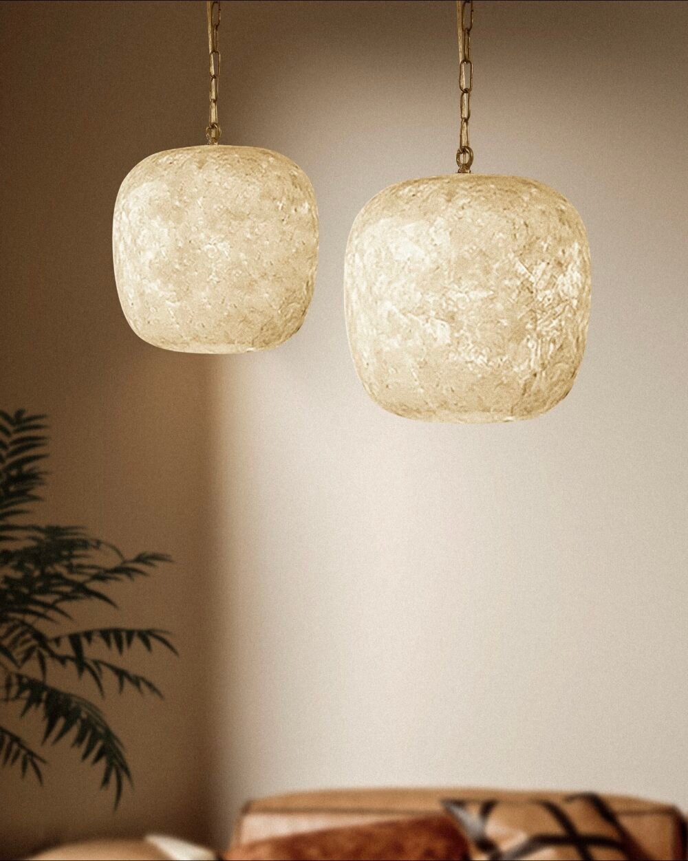 White alabaster hanging pendant, alabaster pendant with gold chain