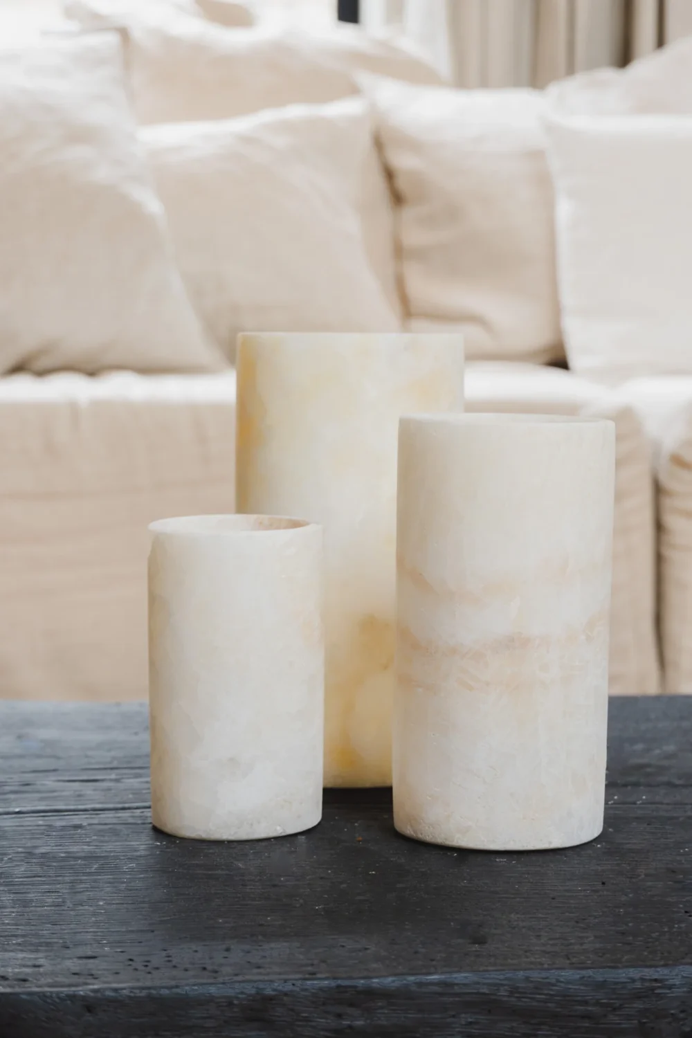 Egyptian White Alabaster cylinder shape - Image 3