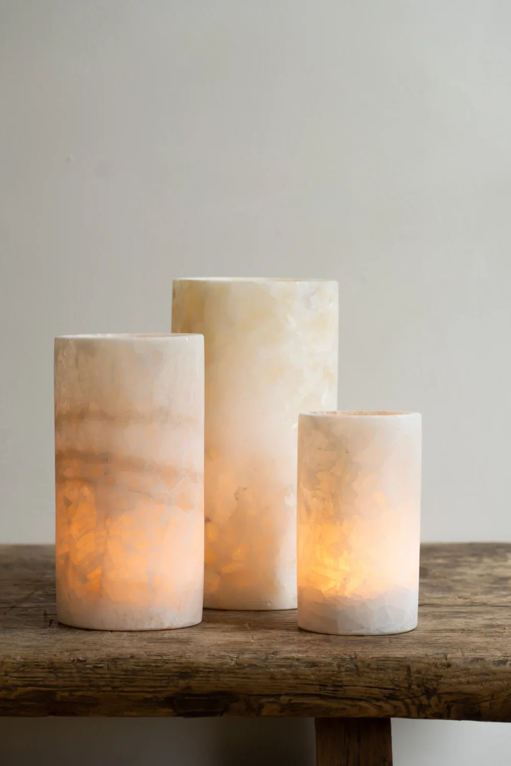 Egyptian White Alabaster cylinder shape