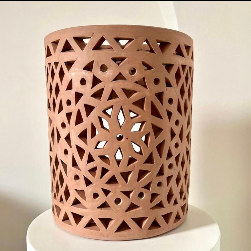Large Terra cotta wall sconce, handmade in Egypt, wall sconce, clay wall sconce, terra cotta sconce, rustic wall sconce